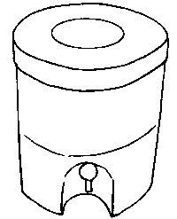 EM菌生ごみ処理容器を発酵させているイラストです