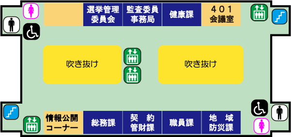 3階庁舎配置図