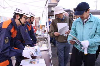 警察署の展示コーナー