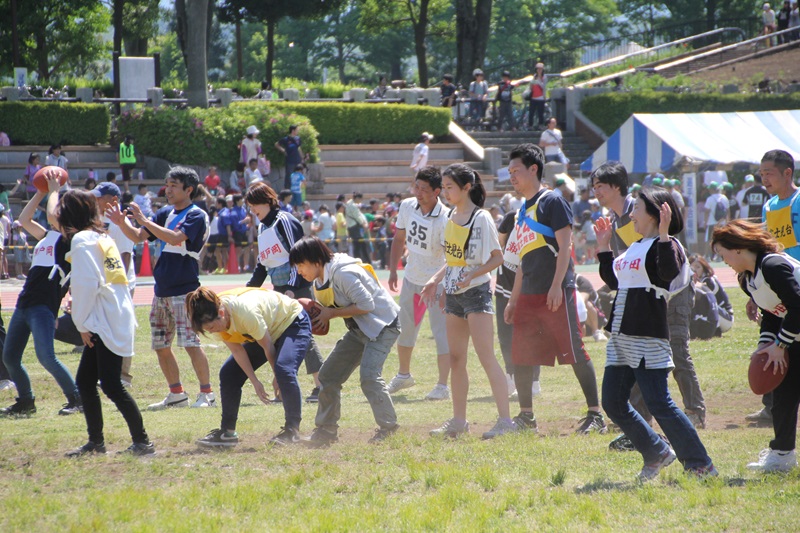 町内会・自治会対抗のボールアップダウンリレー