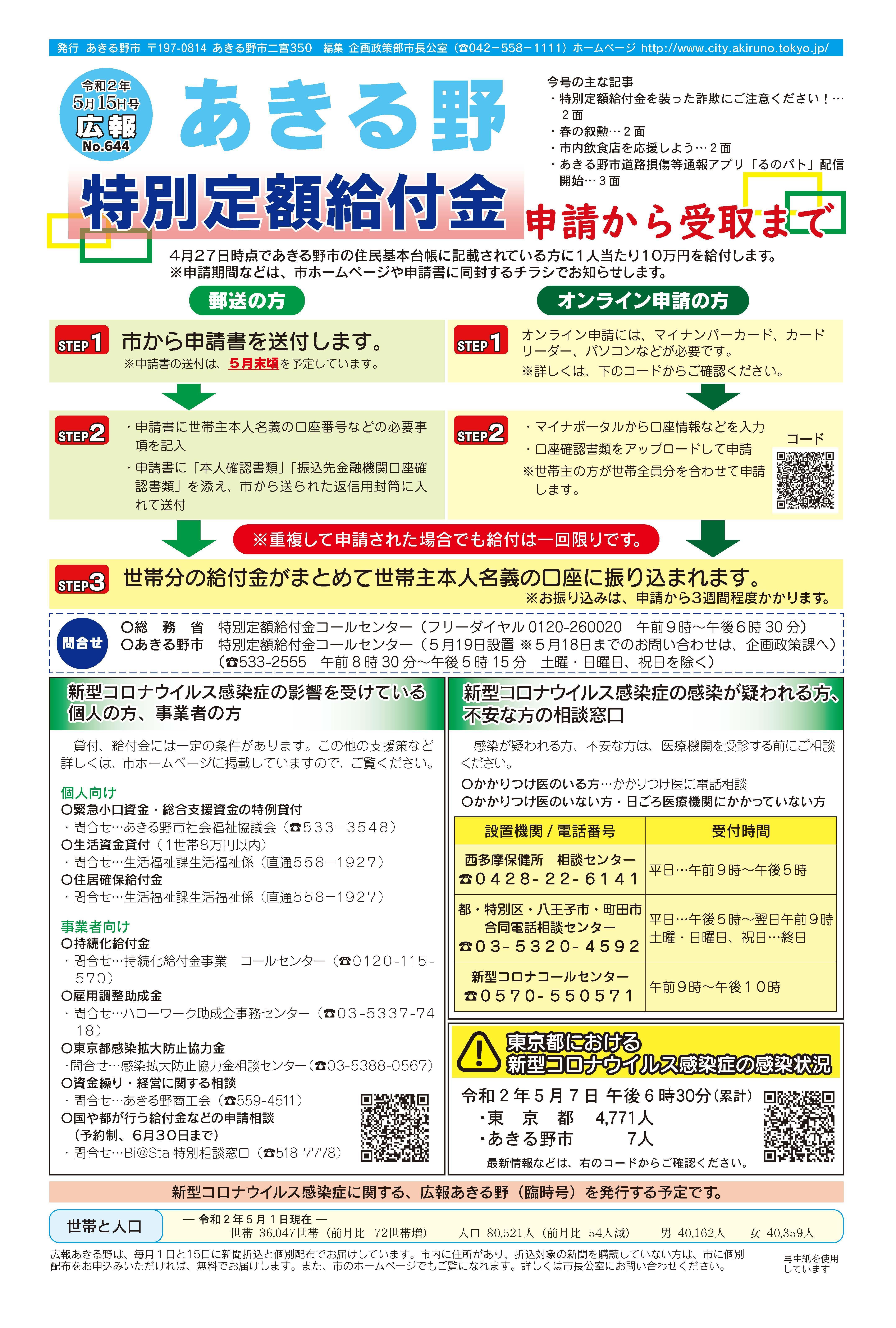 広報あきる野　令和2年5月15日号