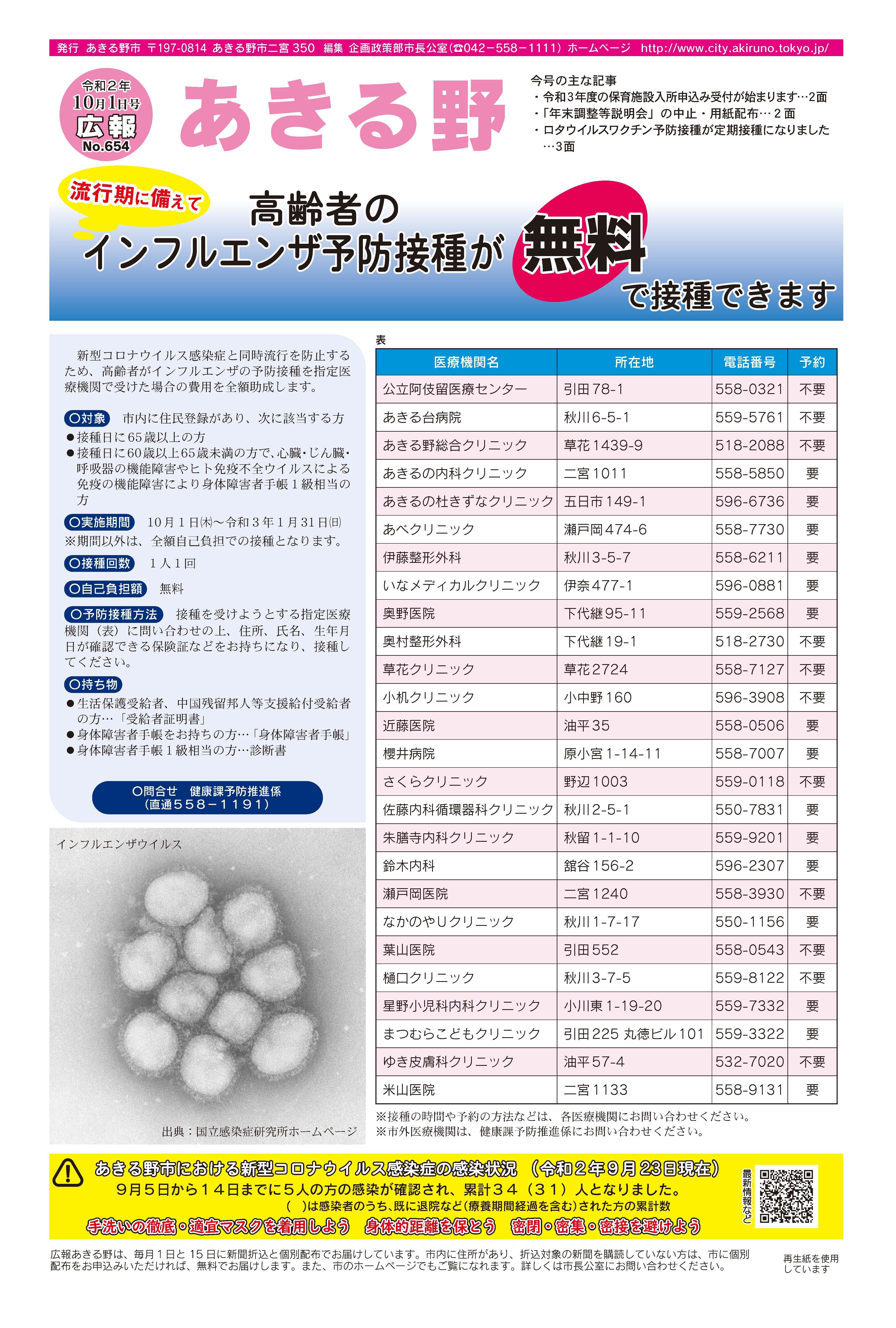 広報あきる野　令和2年10月1日号