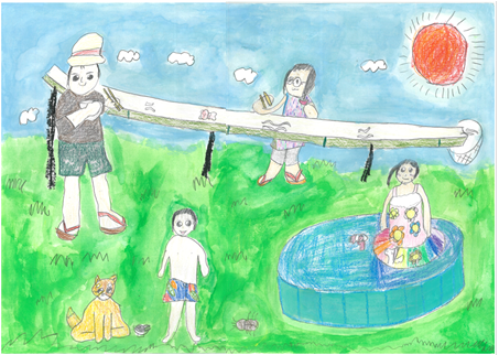 家庭の日　絵画　最優秀賞