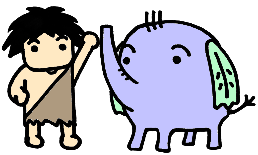 あきる野市ごみ減量推進キャラクター「げん人くんとヘラスゾウ」