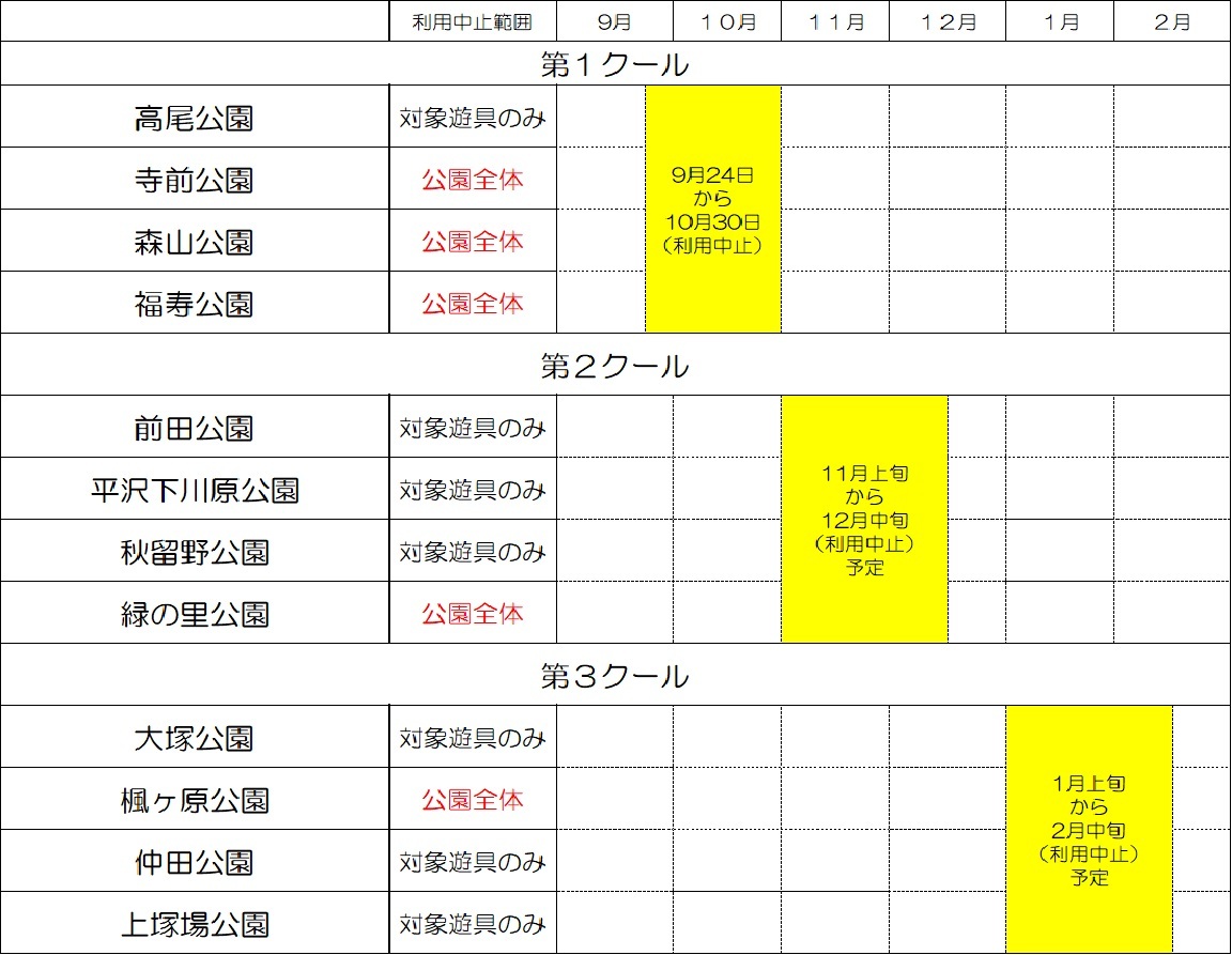 予定表