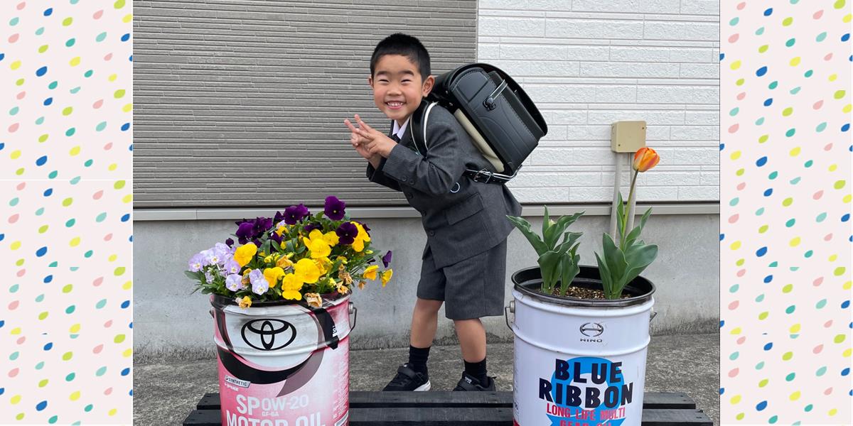 にっこりダブルピース